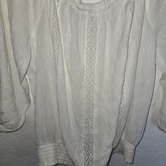 Aeropostale White Off-the-shoulder Peasant Top Size XL - Picture 8 of 8